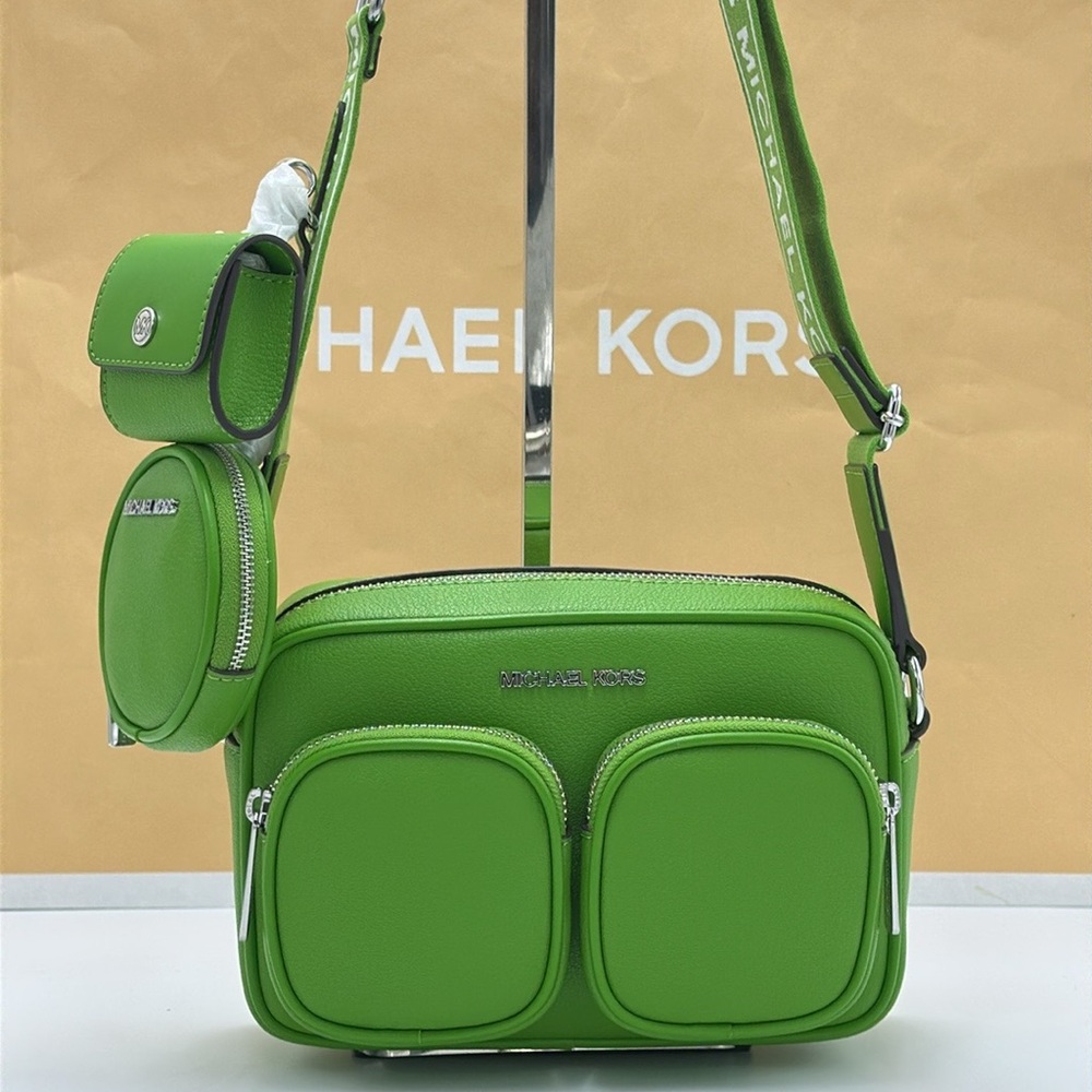 Michael Kors Jet Set Leather Medium Crossbody Bag with Case for Apple Airpods Pr - Picture 3 of 16